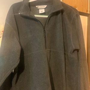 Unisex Size Large Grey Columbia Jacket Zip Up Fuzzy